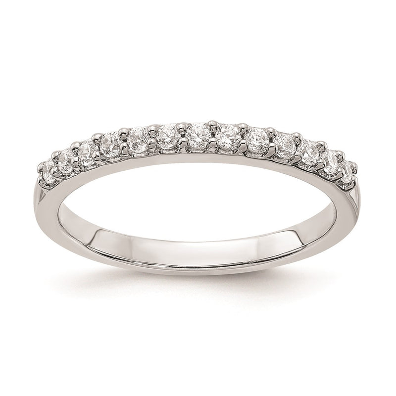 14k White Gold Real Diamond Wedding Band
