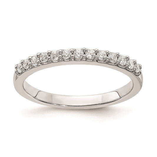 0.26ct. CZ Solid Real 14k White Gold Wedding Wedding Band Ring