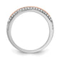 0.25ct. CZ Solid Real 14k White & Rose Gold Fashion Wedding Band Ring