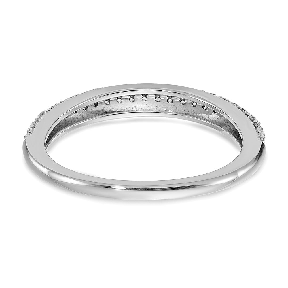 0.25ct. CZ Solid Real 14k White & Rose Gold Fashion Wedding Band Ring