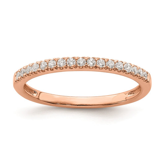 14k Rose Gold Real Diamond Wedding Band