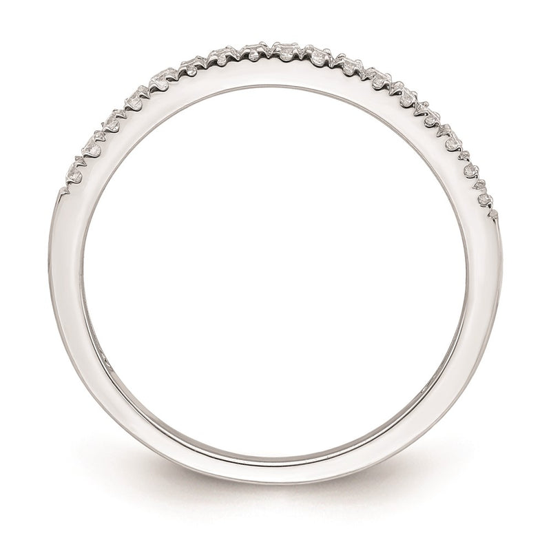 14k White Gold Real Diamond Wedding Band