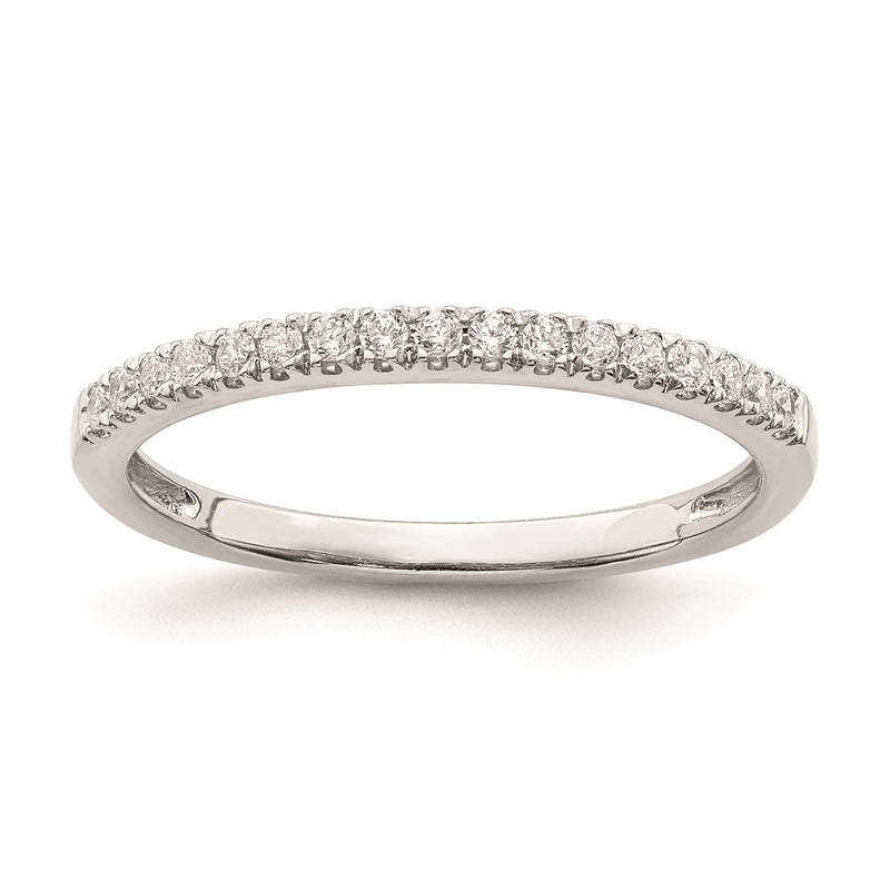 14k White Gold Real Diamond Wedding Band