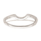 0.15ct. CZ Solid Real 14k White Gold Contoured Wedding Wedding Band Ring