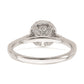 0.42ct. CZ Solid Real 14k White Gold Halo Engagement Ring