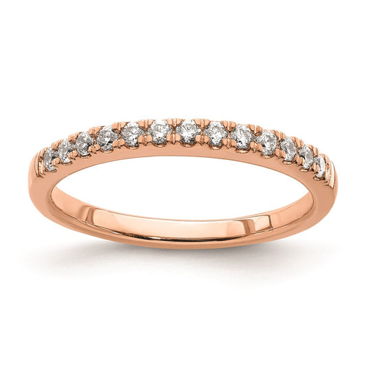 14k Rose Gold Real Diamond Wedding Band