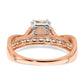 14k Rose Gold Morganite Real Diamond Engagement Ring
