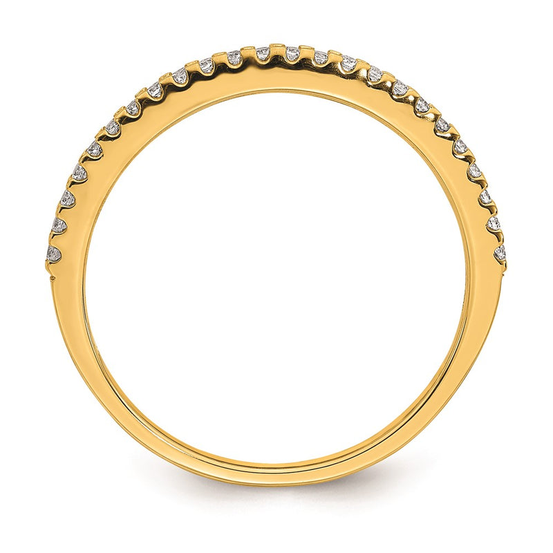 14K Yellow Gold Real Diamond Wedding Band