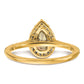 14K Yellow Gold Mystic Fire Real Diamond Halo Engagement Ring