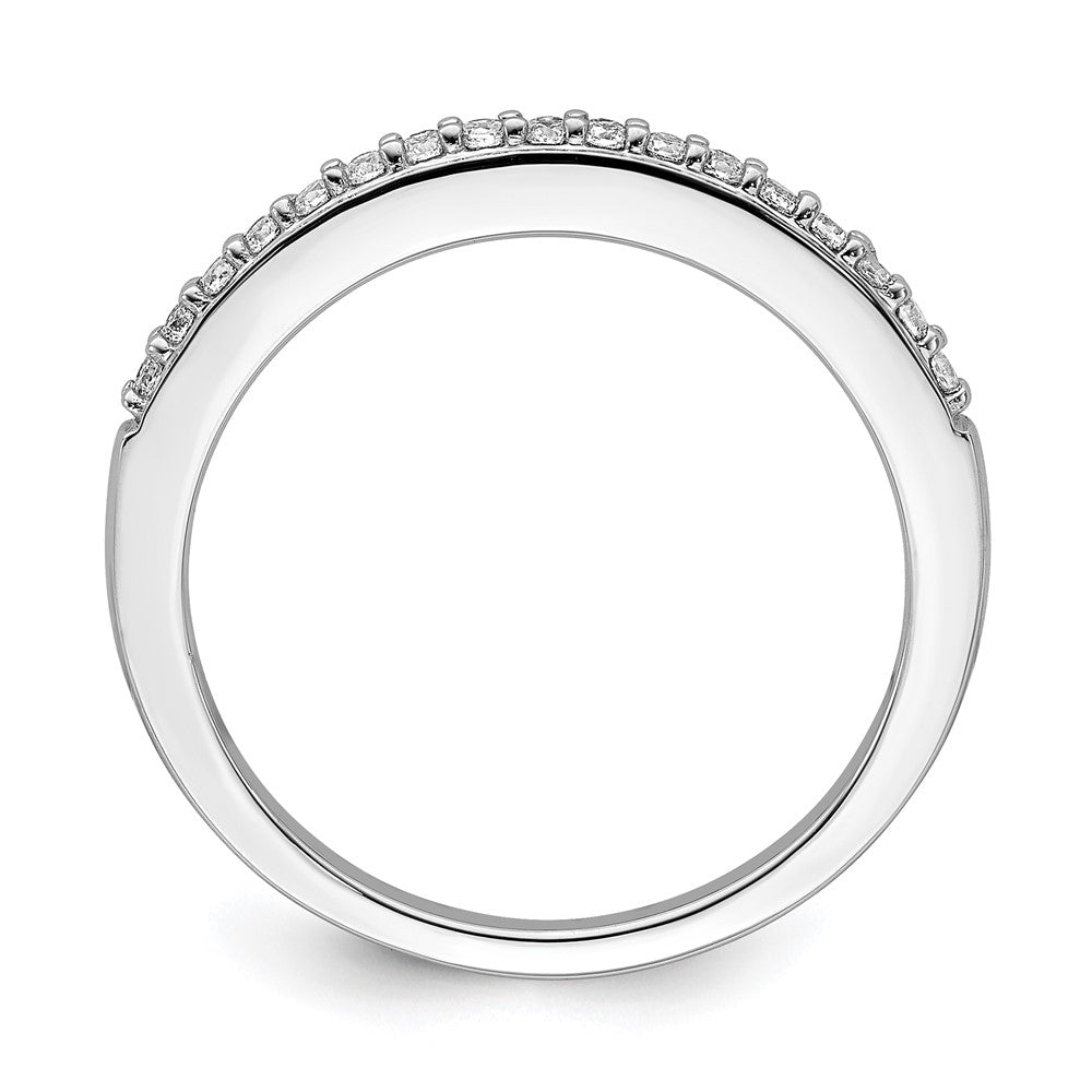 14k White Gold Real Diamond Wedding Band