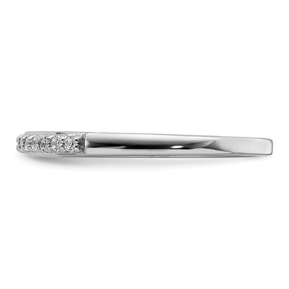 0.17ct. CZ Solid Real 14k White Gold Wedding Wedding Band Ring