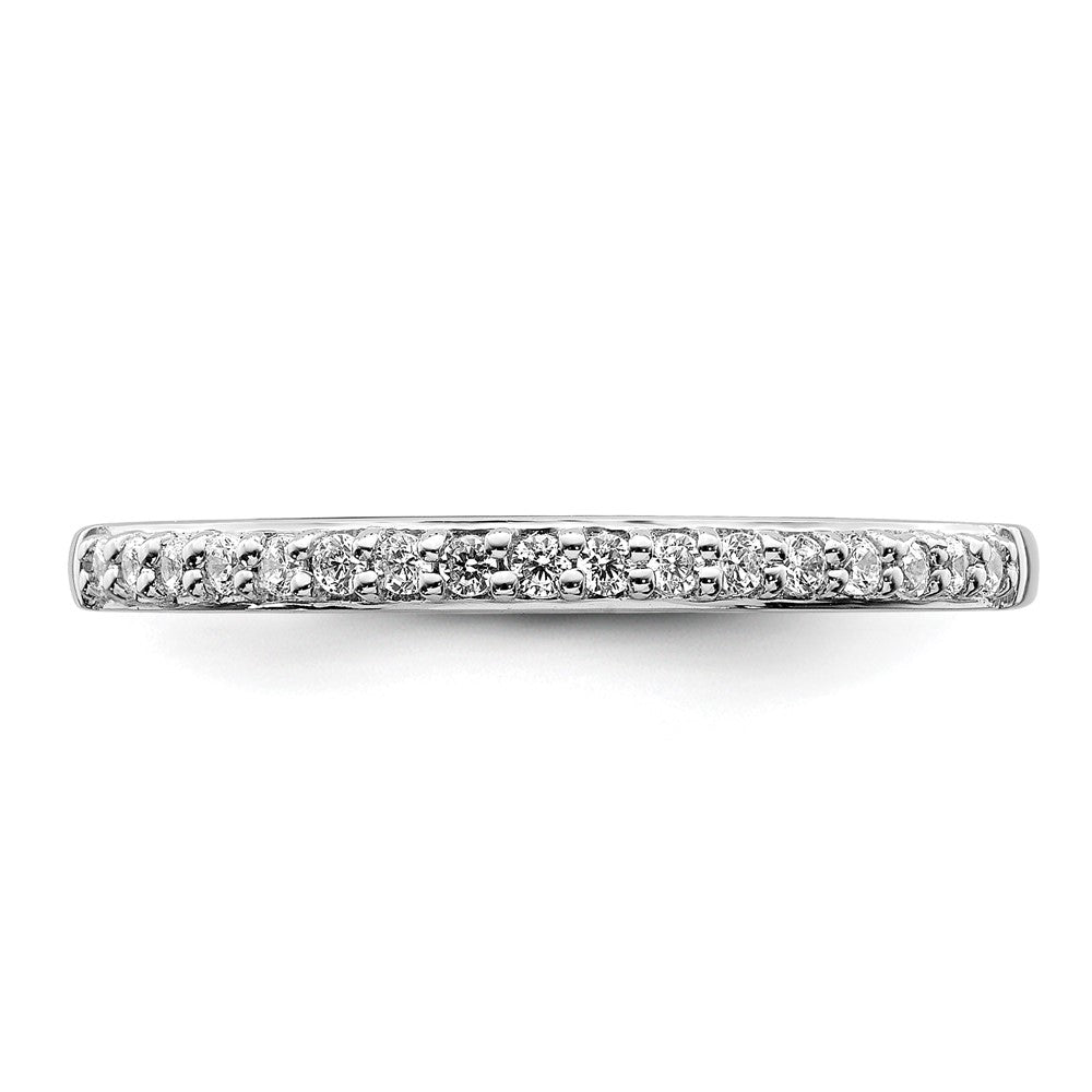 14k White Gold Real Diamond Wedding Band