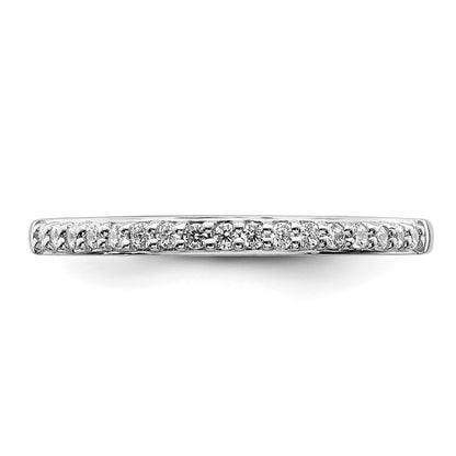 14k White Gold Real Diamond Wedding Band