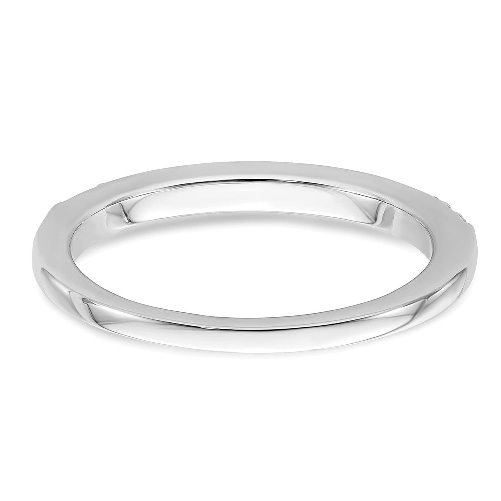 14k White Gold Real Diamond Wedding Band
