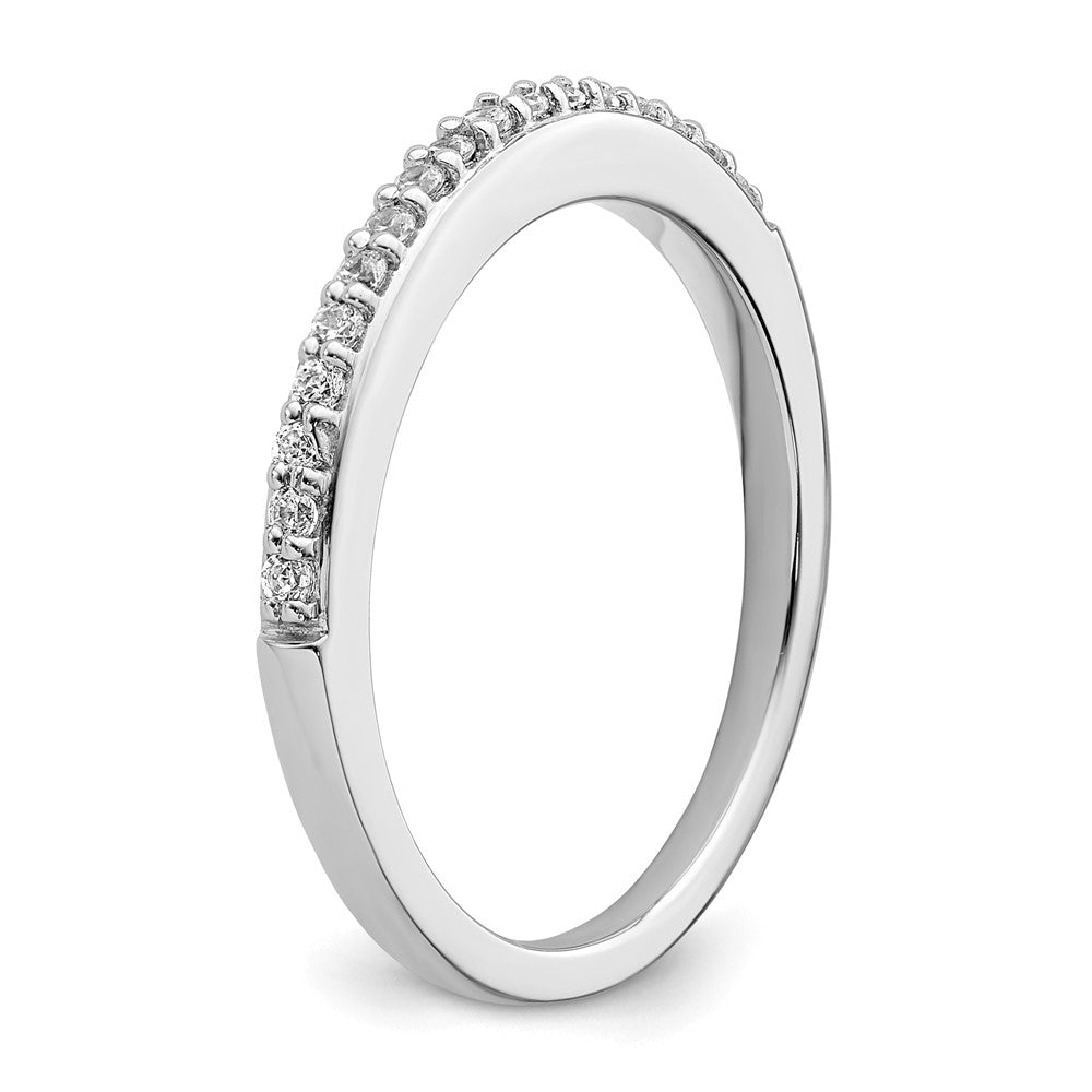 14k White Gold Real Diamond Wedding Band