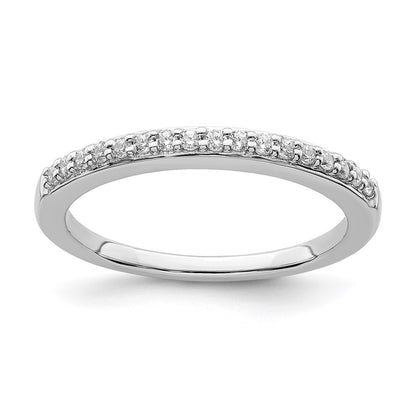 14k White Gold Real Diamond Wedding Band