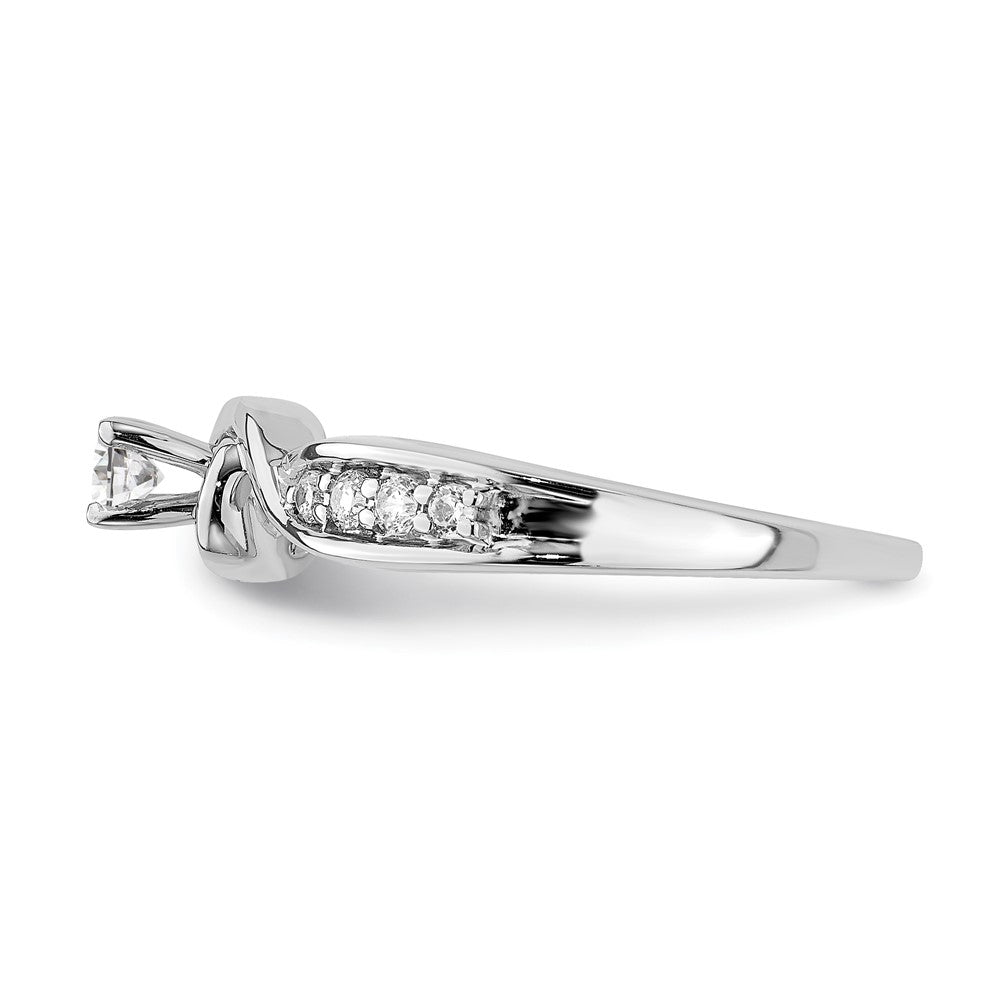 14K White Gold Real Diamond Engagement Ring