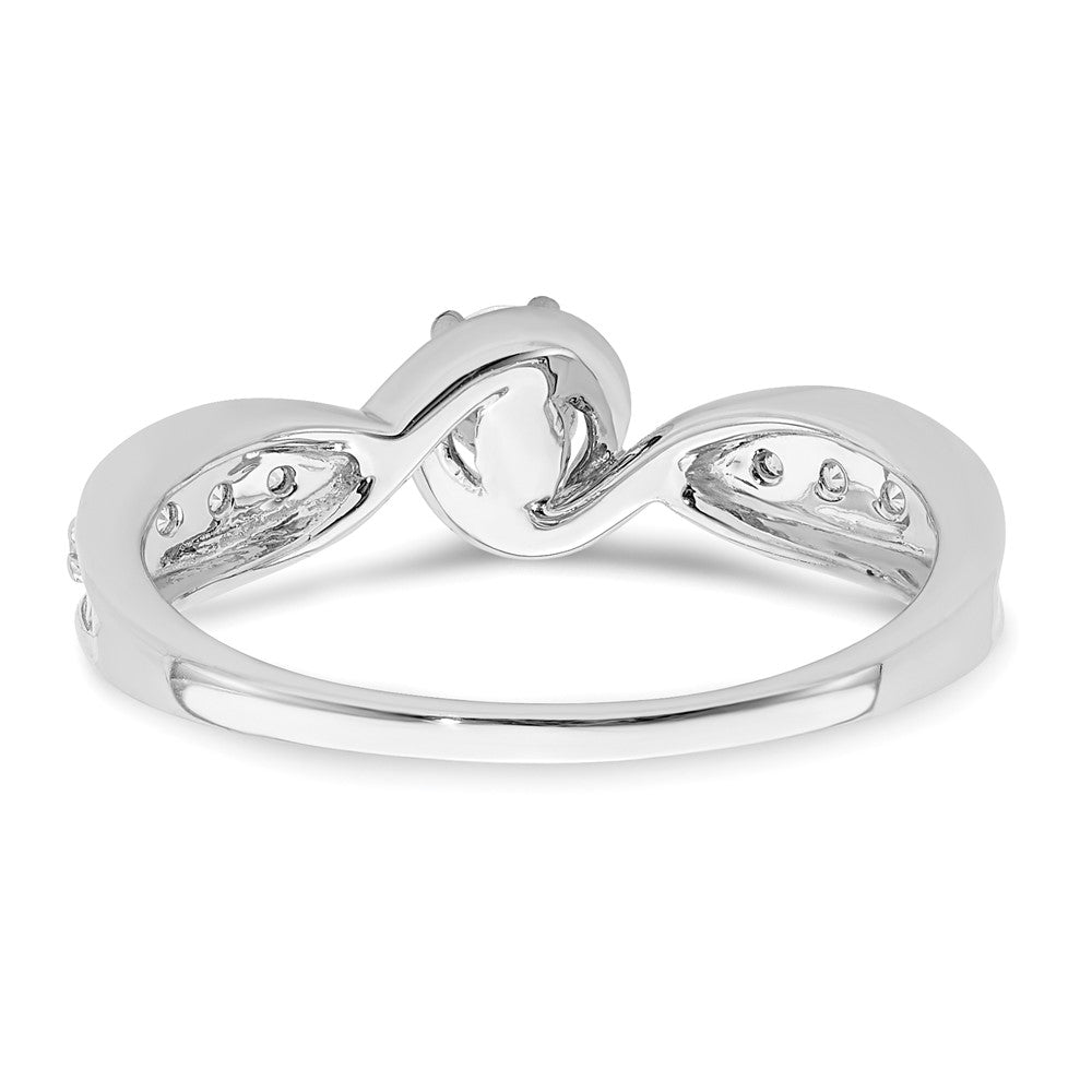 14K White Gold Real Diamond Engagement Ring