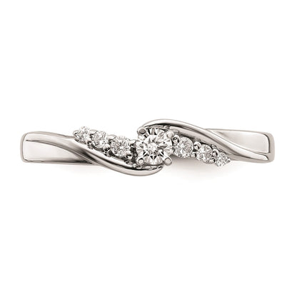 14K White Gold Real Diamond Engagement Ring