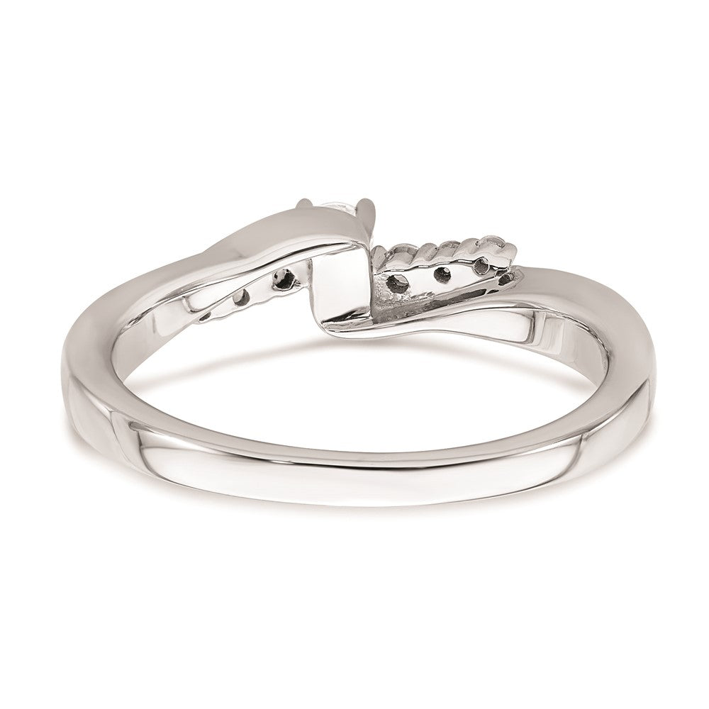 14K White Gold Real Diamond Engagement Ring