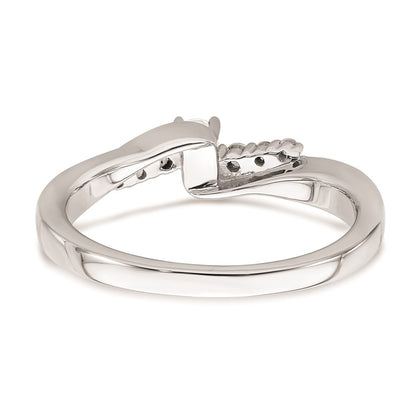 14K White Gold Real Diamond Engagement Ring