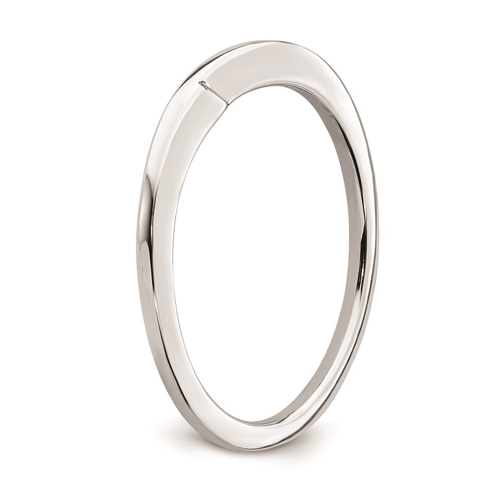 14K White Gold Contoured Band