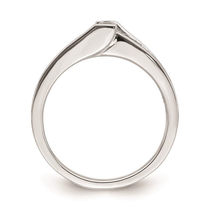 14K White Gold Real Diamond Engagement Ring