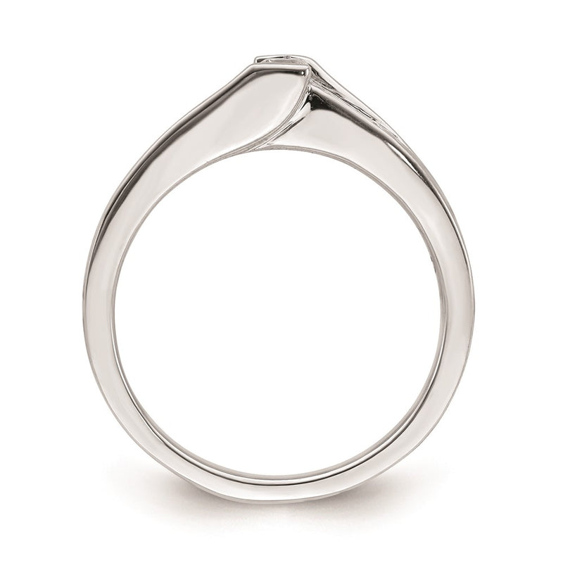 14K White Gold Real Diamond Engagement Ring