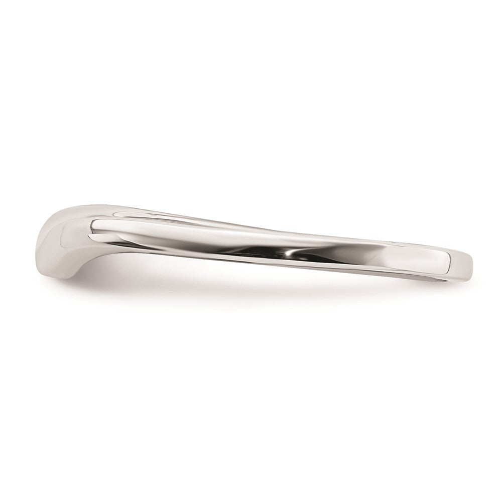 14K White Gold Contoured Band