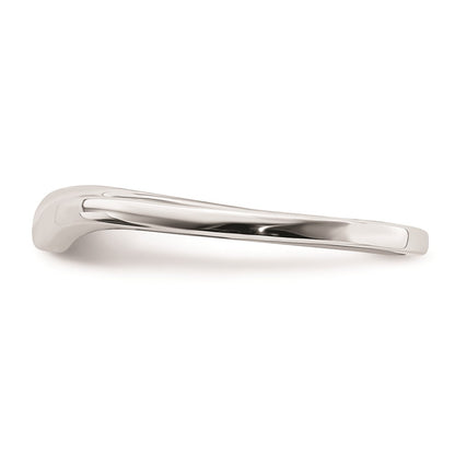 14K White Gold Contoured Band