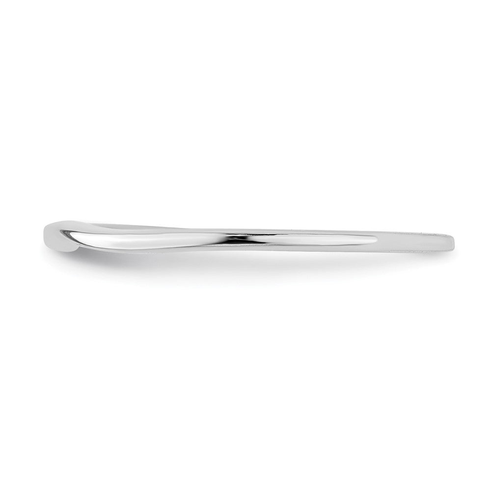 14K White Gold Contoured Band