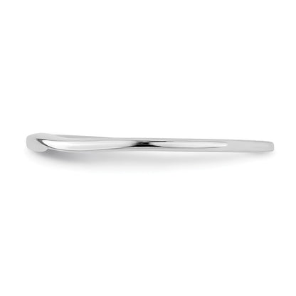 14K White Gold Contoured Band