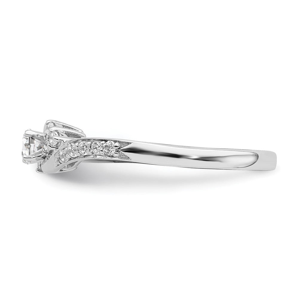 14K White Gold Real Diamond Engagement Ring