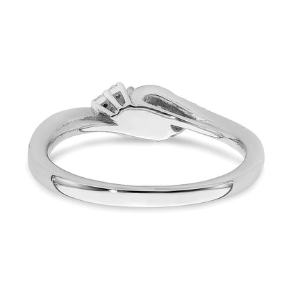 14K White Gold Real Diamond Engagement Ring