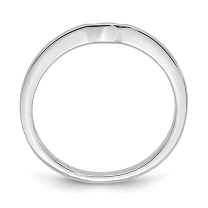14K White Gold Real Diamond Wedding Band