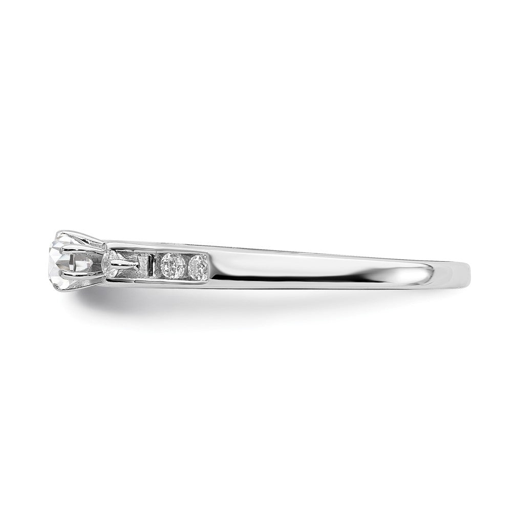 14K White Gold Real Diamond Engagement Ring