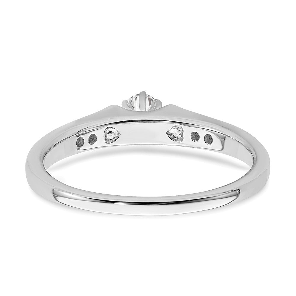 14K White Gold Real Diamond Engagement Ring