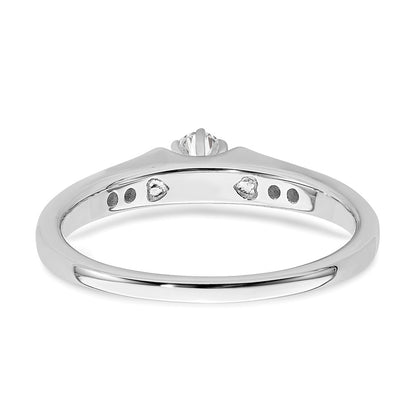 14K White Gold Real Diamond Engagement Ring