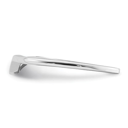 14K White Gold Contoured Band