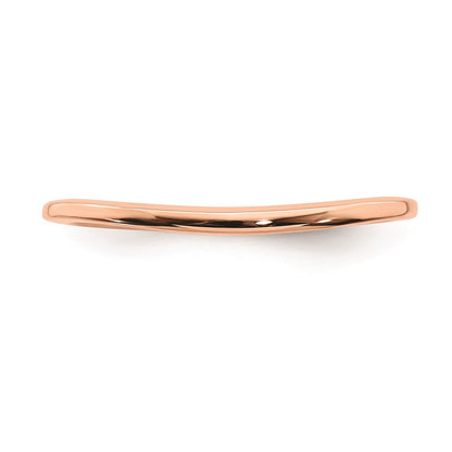 14K Rose Gold Contoured Band