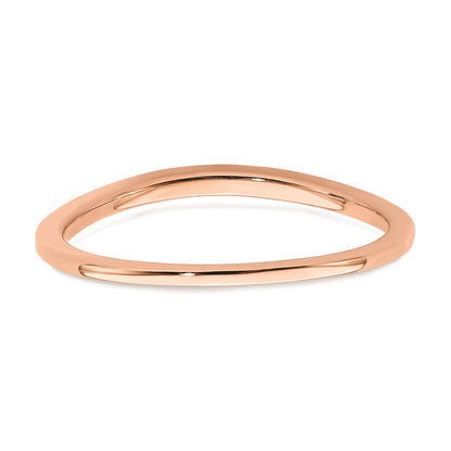 14K Rose Gold Contoured Band