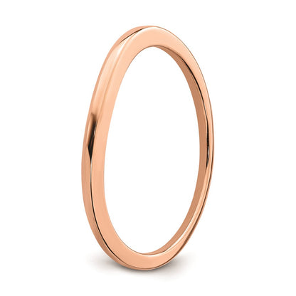 14K Rose Gold Contoured Band