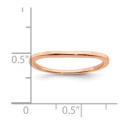 14K Rose Gold Contoured Band