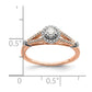 14K Rose Gold Real Diamond Engagement Ring
