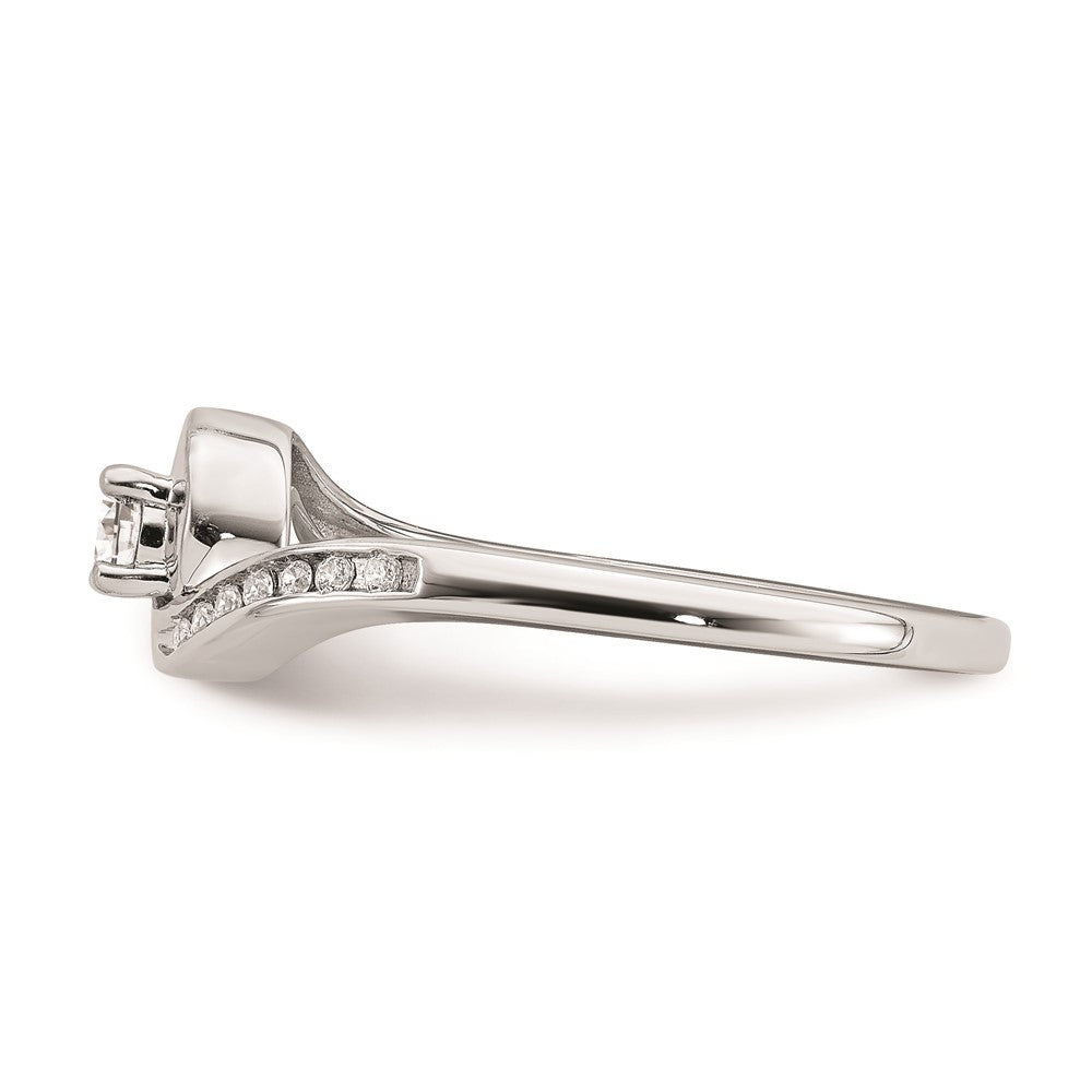 14K White Gold Real Diamond Engagement Ring