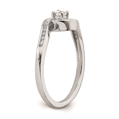 14K White Gold Real Diamond Engagement Ring