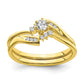 10k Yellow Gold Real Diamond Engagement Ring