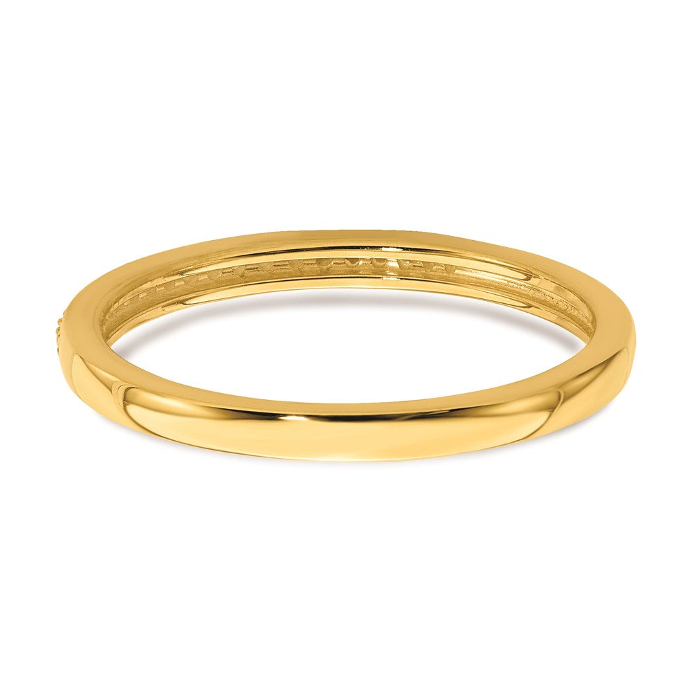 10k Yellow Gold Contoured Real Diamond Band
