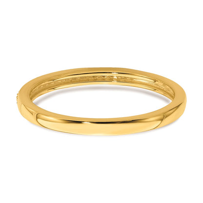 10k Yellow Gold Contoured Real Diamond Band