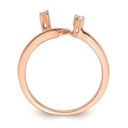 14K Rose Gold Fitted Real Diamond Band